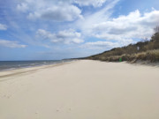 Zwischen Zempin und Zinnowitz: Einsamer Ostseestrand auf Usedom.