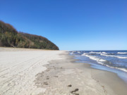 Blick nach Norden: Ostseestrand am Usedomer Streckelsberg.