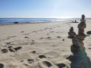 Turm aus Steinen: Am Ostseestrand von ckeritz.