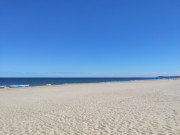 Leerer Sandstrand bei Trassenheide: Zinnowitz und Streckelsberg.