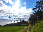 Sonnig: Wanderweg zum Aussichtspunkt auf dem Loddiner Hft.