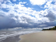 Menschenleer: Usedomer Ostseestrand im Sdosten von ckeritz.