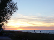 Ostseebad Koserow auf Usedom: Sonnenuntergang ber der Ostsee.