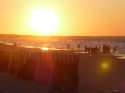 Sonnenuntergang ber der Ostsee: Ende eines Sommertages auf Usedom.