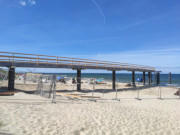 Ostseebad Koserow auf Usedom: Bau der neuen Seebrcke.