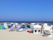 Sommersaison auf Usedom: Ostseestrand des Seebades ckeritz.