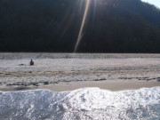 Am spten Nachmittag: Einsamer Strandabschnitt am Streckelsberg.