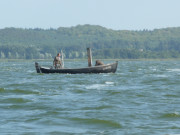 Fischerboot auf dem Achterwasser: Urlaubsimpressionen von Usedom.