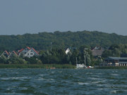 Bernsteinbad ckeritz auf Usedom: Blick vom Achterwasser.