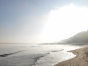 Gedmpftes Licht: Augusttag an der Ostsee auf Usedom.