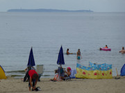 Urlaub auf der Insel Usedom: Trassenheide, Ostseestrand und Greifswalder Oie.