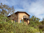 Oberhalb des Hafens von Stolpe: Die Haffkste der Insel Usedom.