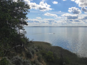 Blick ber das Achterwasser: Auf dem Hftberg bei Loddin.