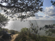 Wunderbarer Blick ber das Achterwasser: Ende Oktober auf Usedom.