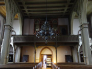 Orgelempore: Kirchenschiff der evangelischen Kirche zu Usedom.