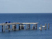 Koserower Seebrcke: Sonnenuntergangsplattform in der Ostsee.