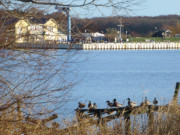 An der "Strlanke": Achterwasserhafen des Ostseebades Zinnowitz.