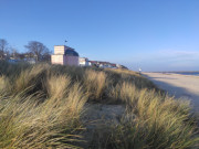 Kaiserbad Bansin auf Usedom: Dne am Ostseestrand.