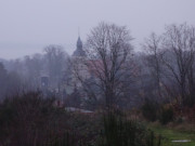 Im Dunst: Blick vom Mhlenberg auf Benz und den Schmollensee.