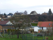 Blick vom Haff: Fischerdorf Kamminke am Hafen.