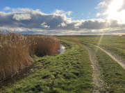 An Achterwasser und Melle: Blick nach ckeritz und Stagnie.