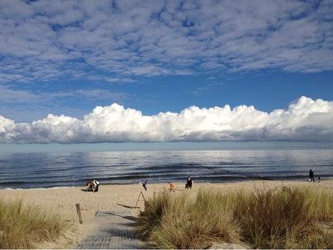 Urlaub auf Usedom: Sptsommer am Strand von Klpinsee.