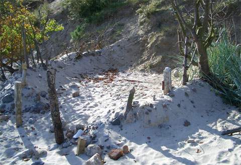 Sandburgen sind fast überall auf Usedoms Stränden anzutreffen.