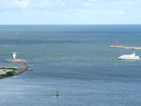 Hafen Swinemnde: Ausfahrt in die Ostsee.