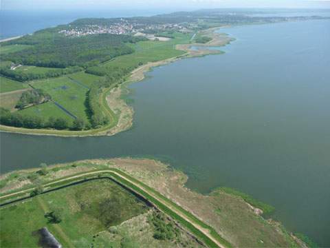 Ostseeinsel Usedom: Ltten Ort und die Kste zum Achterwasser.