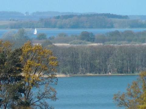 Sellin in der "Usedomer Schweiz": Schmollensee, Achterwasser, Ostsee.