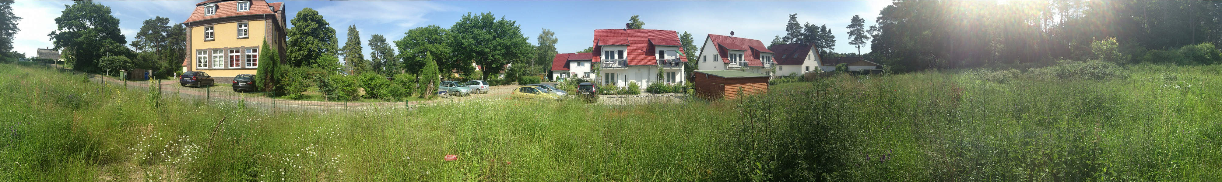 Blick ins Grne: Terrassen und Balkone der Ferienwohnungen Alter Schulgarten.