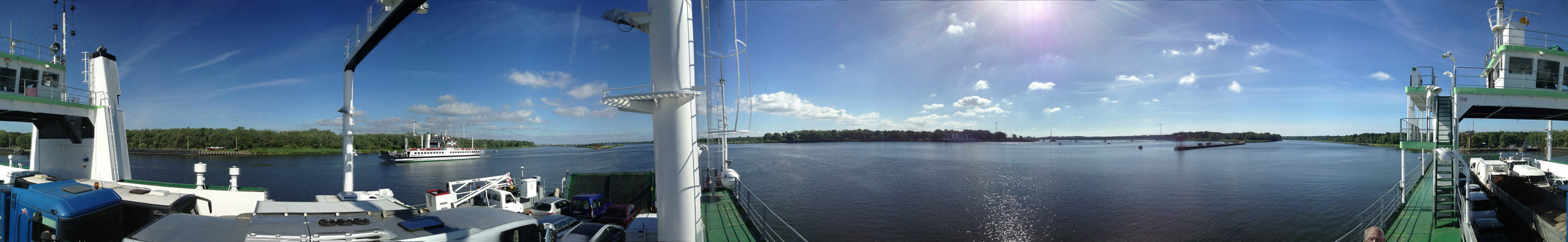 Fahrt von Usedom nach Wollin: Fhrverbindung zwischen den Inseln.