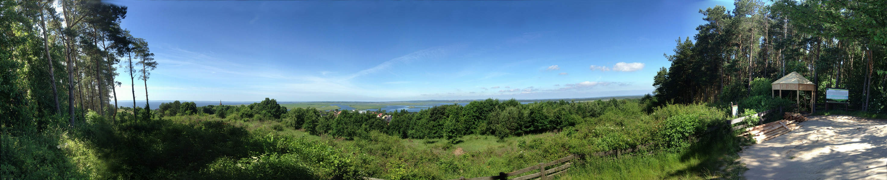 Perfekte Aussicht: Blick ber das Swinedelta bei Lebbin.