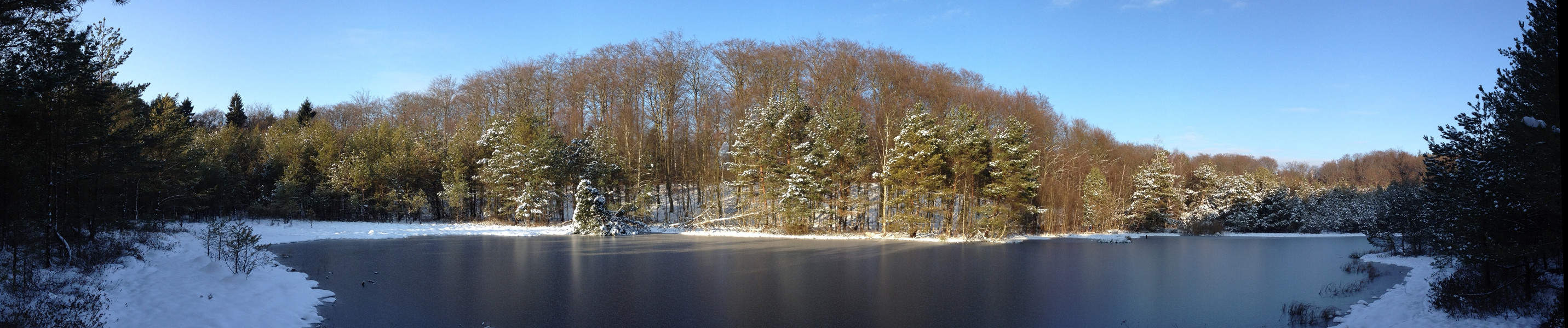 Winter auf Usedom: Der Mmmelkensee zwischen Bansin und ckeritz.