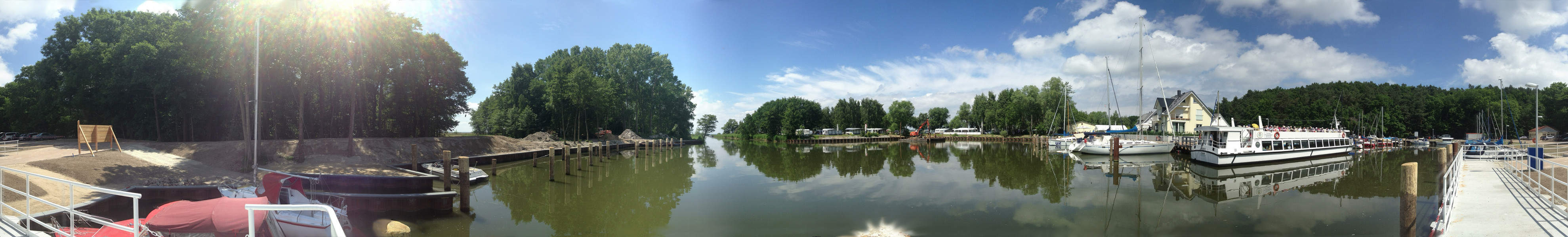 Hafen am Achterwasser: Stagnie zwischen ckeritz und Pudagla.